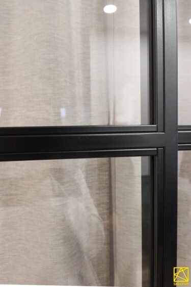 Скління в стилі LOFT розсувна перегородка: фото #01133