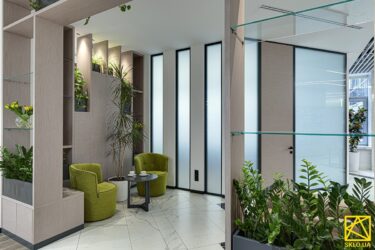Стеклянные перегородки в алюминиевом профиле в офисе Colonnade: фото #01289
